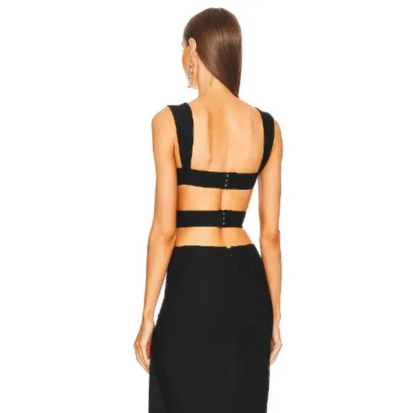 NWT Michael Costello x Revolve Sadie Black Cut Out Square Neck Maxi Dress Gown - Picture 6 of 8
